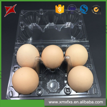 Transparent PET 6 hole plastic quail egg tray for sale