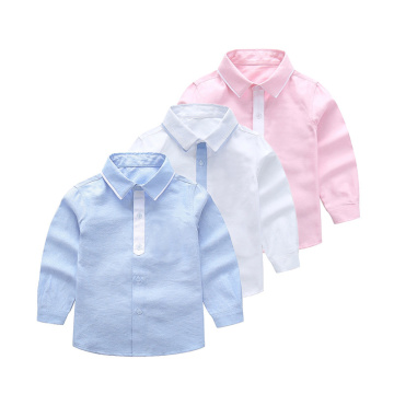IENENS Boys Shirts Kids Clothes Solid Color 3-11Years Baby Long Sleeve Shirts Spring Tops Tees Shirts Children Casual Blouse