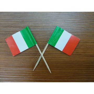 Mini Italy Flag 50Pcs Paper Food Picks Dinner Cake Toothpicks Cupcake Decoration Fruit Cocktail Sticks Party Topper Sticks