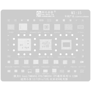 BGA Reballing Stencil for Xiaomi Mobile Series 12/Pro/12X/Redmi K50