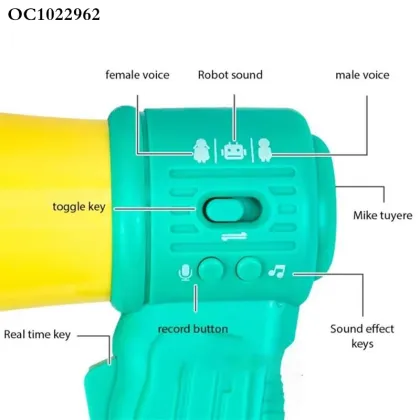  Battery Operated Voice-Changing Plastic Toy Trumpet Loudspeaker for Kids