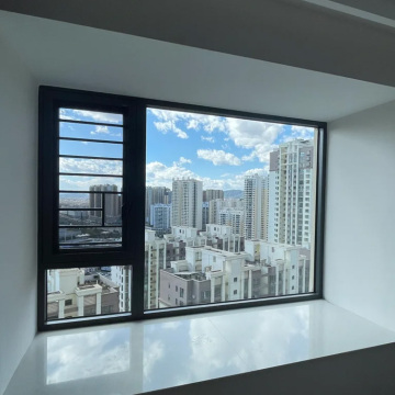 Thermal Break Aluminum Casement Window with Triple Tempered Glass and Mosquito Net