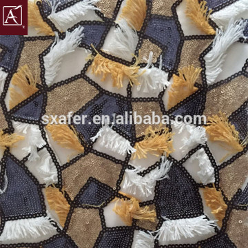 china suppliers spanger embroidery fabric 80%P20%N