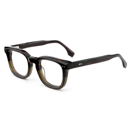 Striped Pattern Acetate Eyewear