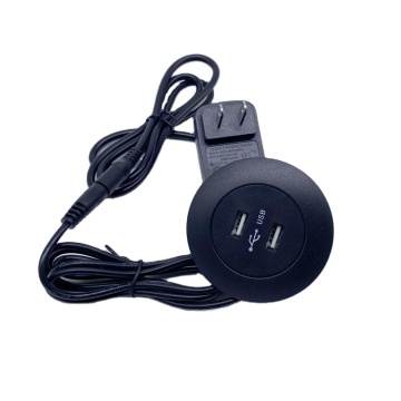 Round Mini Double USB Fast Charger Socket for Furniture - Universal Power Socket & USB Charging Port