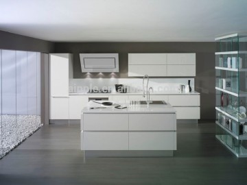 Pure white kitchen cabinet PKC-115