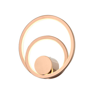 Rose Gold Round Modern LED Wall Lamp