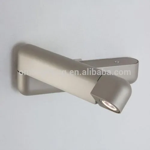 foldable LED Wall Lamp with concealed switch in silver color