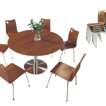 Wholesale Customized Restaurant Furniture: Laminate Wood Tables and Chairs for Fast Food and Cafe