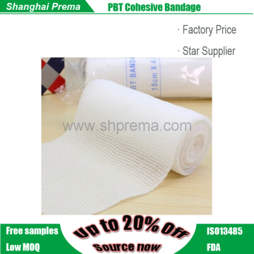 High Quality PBT Coheisve Bandage surgical colored cotton cohesive elastic bandage wrap