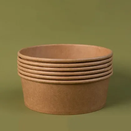 Takeaway paper salad bowl round kraft food container