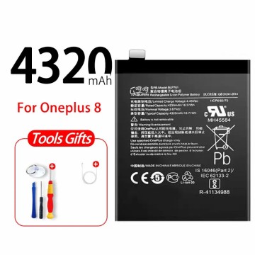 ความจุสูง 4320mAh แบตเตอรี่เปลี่ยนได้ BLP761 สำหรับ OnePlus 8