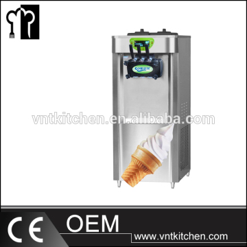 Stainless Steel Floor Standing Three Flavors Soft Ice Cream Machine