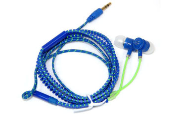 Most Comfortable Zipper Earphones Earbud With Flat Cable , Bus Use