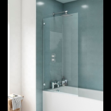 6mm Clear Tempered Glass Frameless Bath Shower Door - Square Hinged Bathroom Screen (Cheap Price)