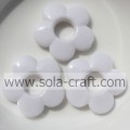 Jewelry Smooth Five Petals Flower Solid Opaque Acrylic Beads