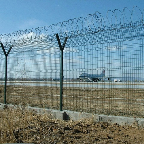 galvanized curved welded garden fence