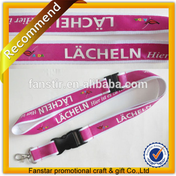 Factory Supply best selling hot pink rhinestone lanyard for girls