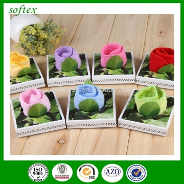 rose design microfiber cake towels
