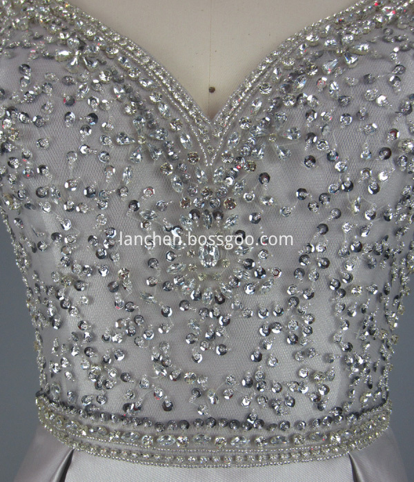 prom dress grey