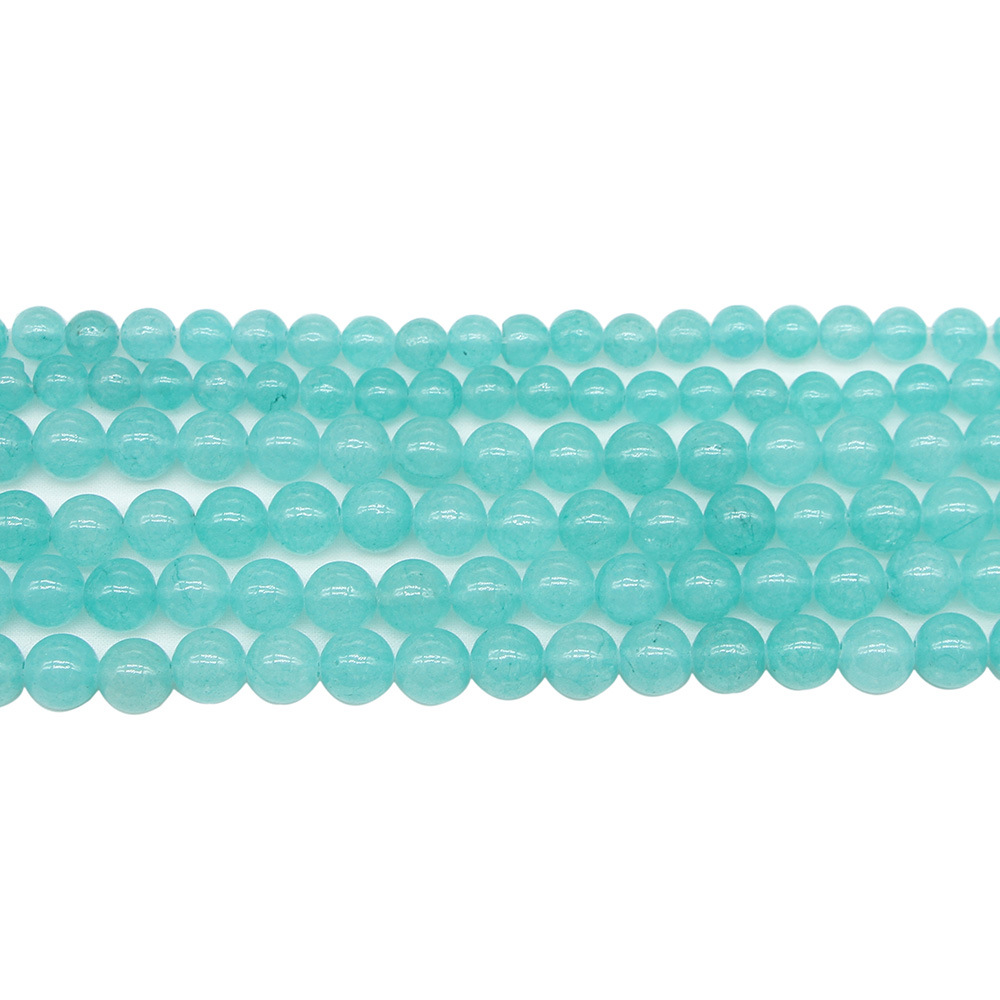 Craft Sapphire Green Jade Beads for Jewelry Making