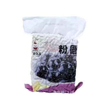 High-Quality 1kg Regular Cook Black Boba Tapioca Pearls for Bubble Tea and Milk Tea Ingredients