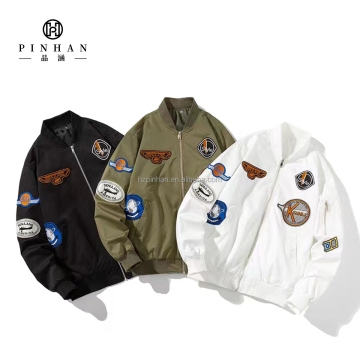 Patch logo kustom berkualitas tinggi dan jaket universitas anak muda