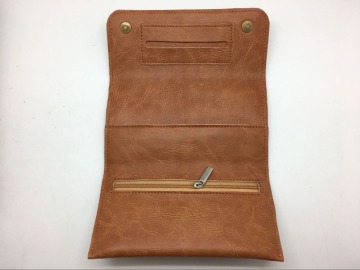 Custom logo high quality tobacco pouch bag leather from manufacturer