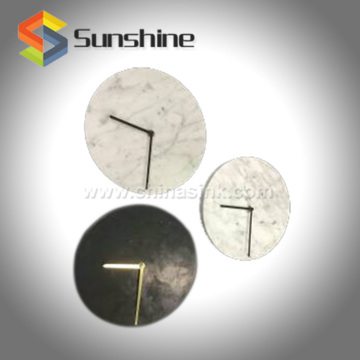 Bianco Carrara White Marble Wall Clock For Home Decor