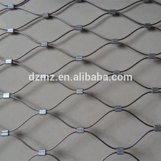 High quality stainless steel hand woven rope netting