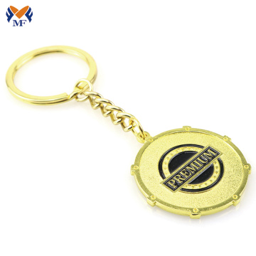 Metal round personalized gold your keychain charms