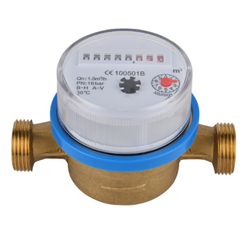 Brass Single Jet Vane Wheel Dry Type Water Meters