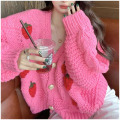 women's autumn and winter thick strawberry sweater