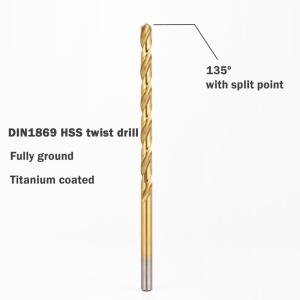 Tin-Coated Twist Drill Bit Set