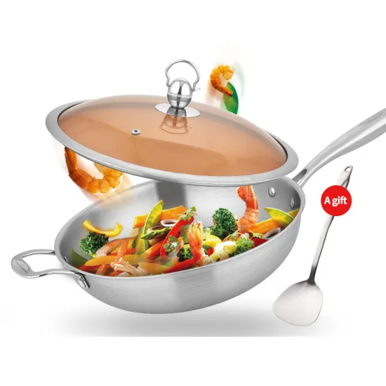 Sturdy Deformation-Resistant Wajan with Heatproof Handle