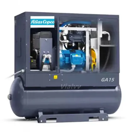 G18FF Copco Atlas Air Compressor System with Dryer, Tank, and Air Filter