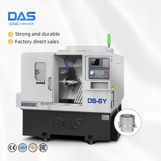 High Precision Metal Auto CNC Machine with Y-Axis Slant Bed, Turning & Milling Lathe with 1-Year Warranty