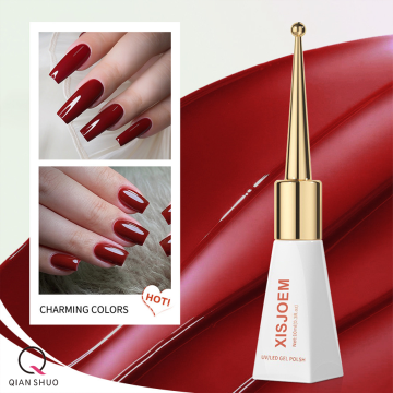 Gel de uñas KISJOEM brillante y colorido para arte