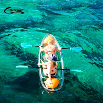 Clear Kayak: Transparent Plastic Canoe for 2 People with Customized Size