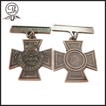 Antique finish medals gold to honor