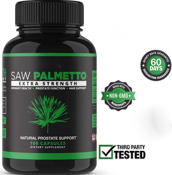 OEM ODM Vegan Natural Prostate and Hair Growth Support Saw Palmetto Capsules