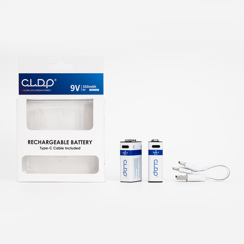 9V Lithium USB rechargeable battery