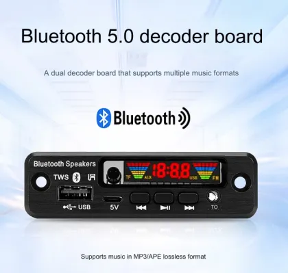 5V MP3 Decoder Board with Color Screen and Wireless Audio for Car Accessories