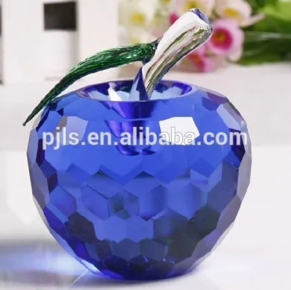 twin crystal apple for workmanship glass apples