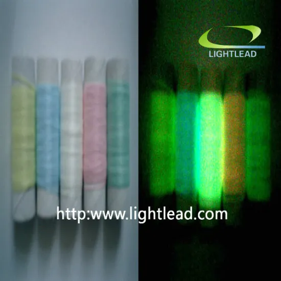 Photoluminescent glow in dark yarn