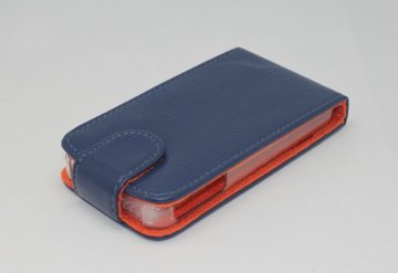Leechee  Vein Style Iphone4 Leather Cases Cover With Plastic Background Cases