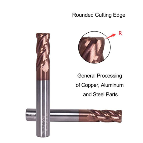 Solid Carbide 4Flutes Corner Radius End Mills Coated