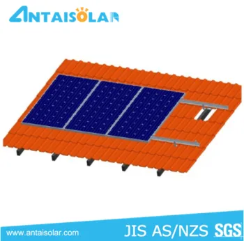 Tile roof solar pv mounting structure for solar power plant