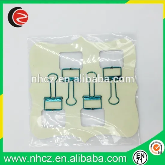 4 pcs 19MM Blue Binder Clips Paper Card Set