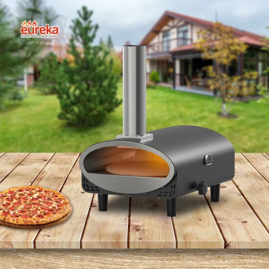 12-Inch Stainless Steel Rotary Stone Cooker Propane Gas Pizza Oven for Quick Meals
